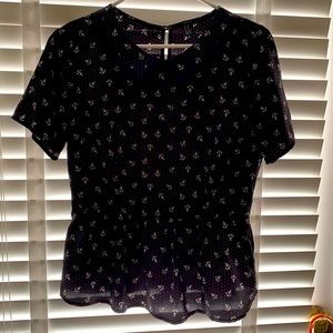 Forever 21, size medium, black top with anchors